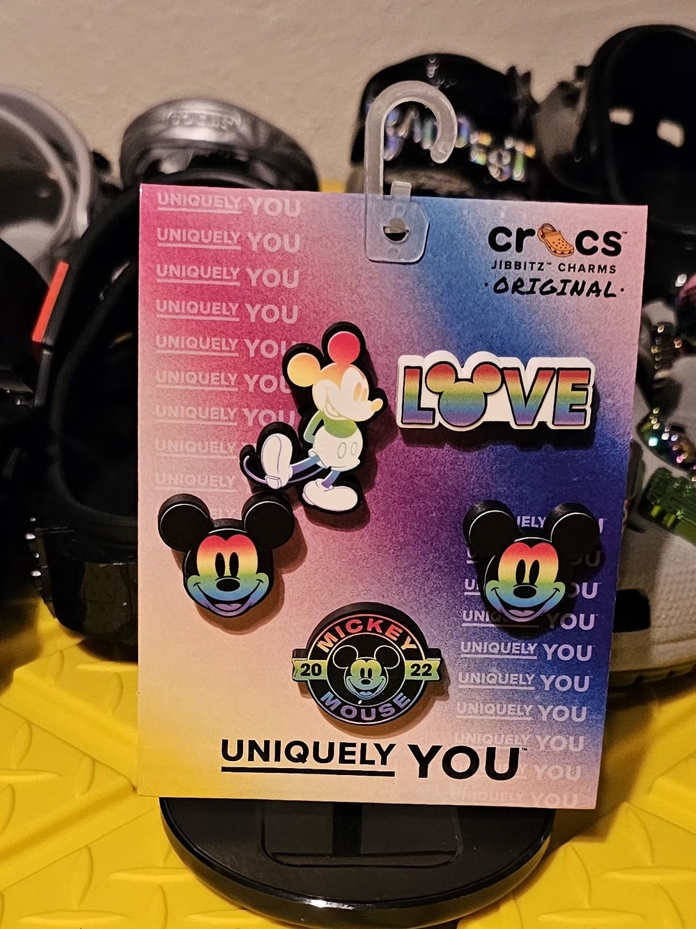 Retired Mickey Mouse Rainbow Crocs Jibbitz